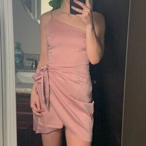 Lulu's dusty rose wrap style cocktail dress - XS